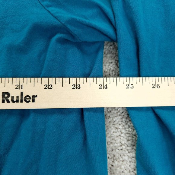 Nike Tee Shirt Men's XXL 2X Blue Long Sleeve Crew Neck Athletic Cut Logo - Picture 5 of 7